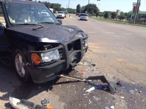 car accident on the road