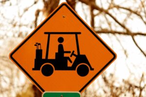 golf cart traffic sign