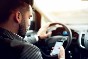 driver distracted by texting