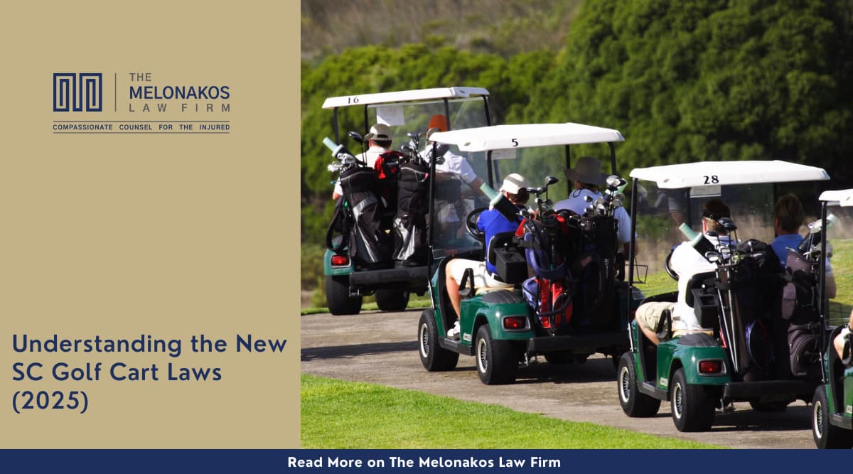 golfers driving golf carts