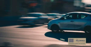 A car fleeing the scene of an accident